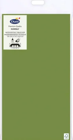 Duni dunisilk tafelkleed 138x220cm bladgroen 1 stuks