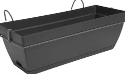 Easyday balkonbak smile curve set 50x18x27 cm zwart