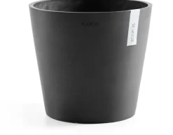 Ecopots kunststof bloempot amsterdam 30x26.3 cm donkergrijs