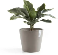 Ecopots kunststof bloempot amsterdam 25x22 cm taupe