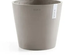 Ecopots kunststof bloempot amsterdam 25x22 cm taupe