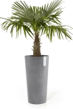 Ecopots kunststof bloempot amsterdam hoog 41.5x76 cm grijs