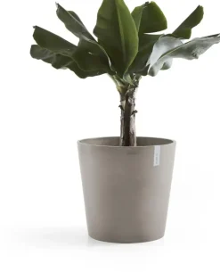 Ecopots kunststof bloempot amsterdam 50x44 cm taupe