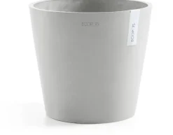 Ecopots kunststof bloempot amsterdam 40x35 cm witgrijs