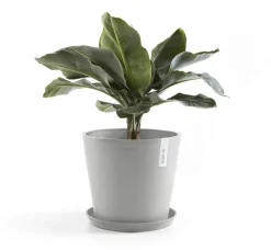 Ecopots kunststof bloempot amsterdam 40x35 cm witgrijs