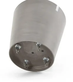 Ecopots kunststof bloempot amsterdam met wielen 80x74.2 cm taupe