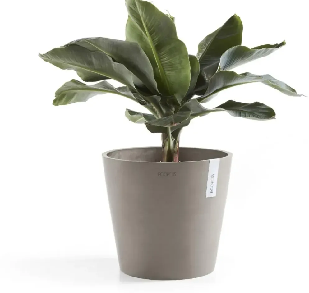 Ecopots kunststof bloempot amsterdam 40x35 cm taupe