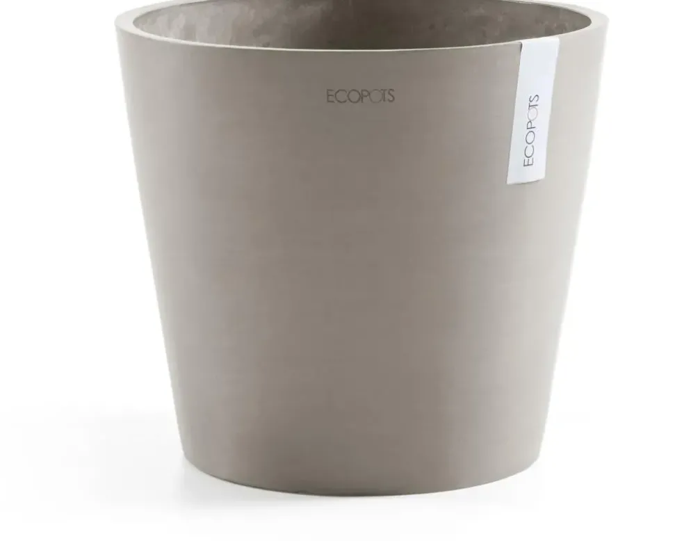 Ecopots kunststof bloempot amsterdam 40x35 cm taupe