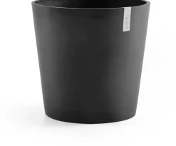 Ecopots kunststof bloempot amsterdam 50x44 cm donkergrijs