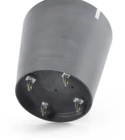 Ecopots kunststof bloempot amsterdam met wielen 60x56 cm grijs