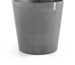 Ecopots kunststof bloempot amsterdam met wielen 60x56 cm grijs