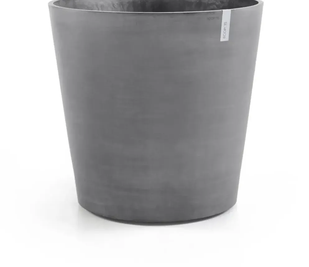 Ecopots kunststof bloempot amsterdam met wielen 60x56 cm grijs