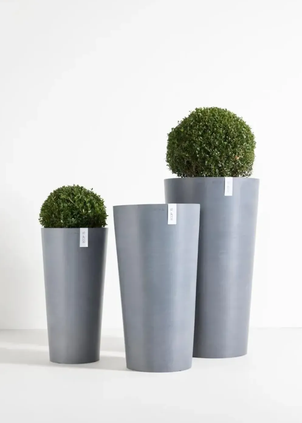 Ecopots kunststof bloempot amsterdam hoog 34x66 cm taupe