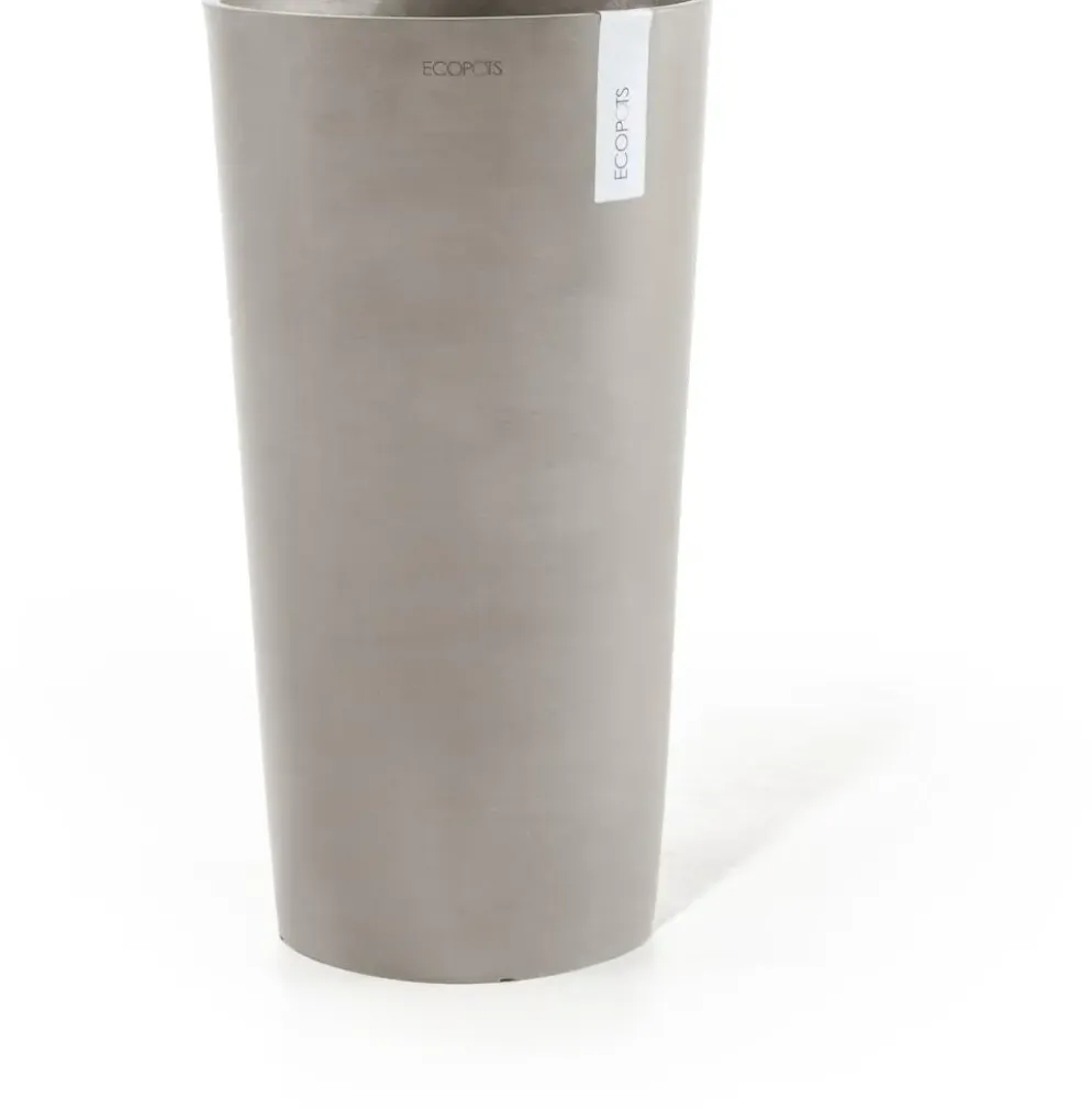 Ecopots kunststof bloempot amsterdam hoog 34x66 cm taupe