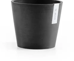 Ecopots kunststof bloempot amsterdam 20x17.7 cm donkergrijs