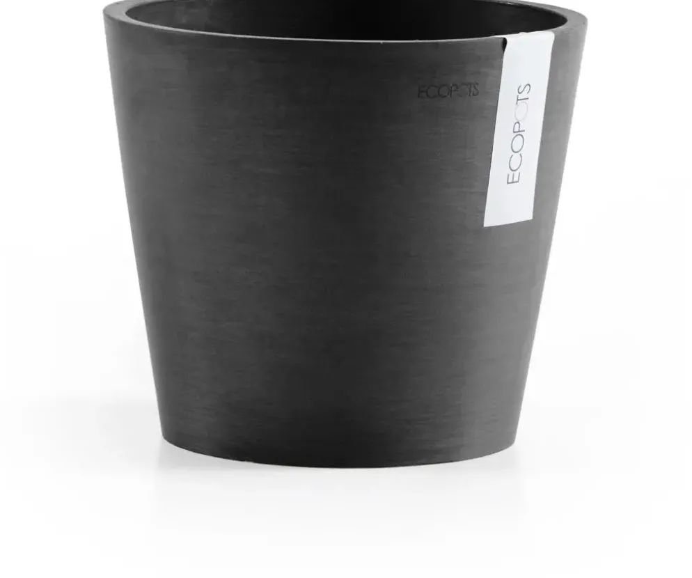 Ecopots kunststof bloempot amsterdam 20x17.7 cm donkergrijs