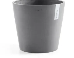 Ecopots kunststof bloempot amsterdam 40x35 cm grijs
