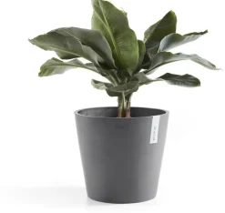 Ecopots kunststof bloempot amsterdam 40x35 cm grijs