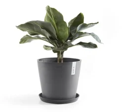 Ecopots kunststof bloempot amsterdam 40x35 cm grijs