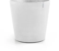 Ecopots kunststof bloempot amsterdam met wielen 60x56 cm puurwit