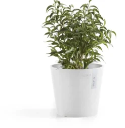 Ecopots kunststof bloempot amsterdam 17x14.7 cm puurwit