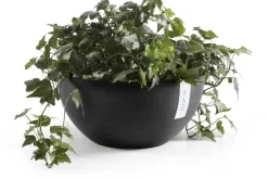 Ecopots kunststof bloempot brussels 25x12 cm donkergrijs