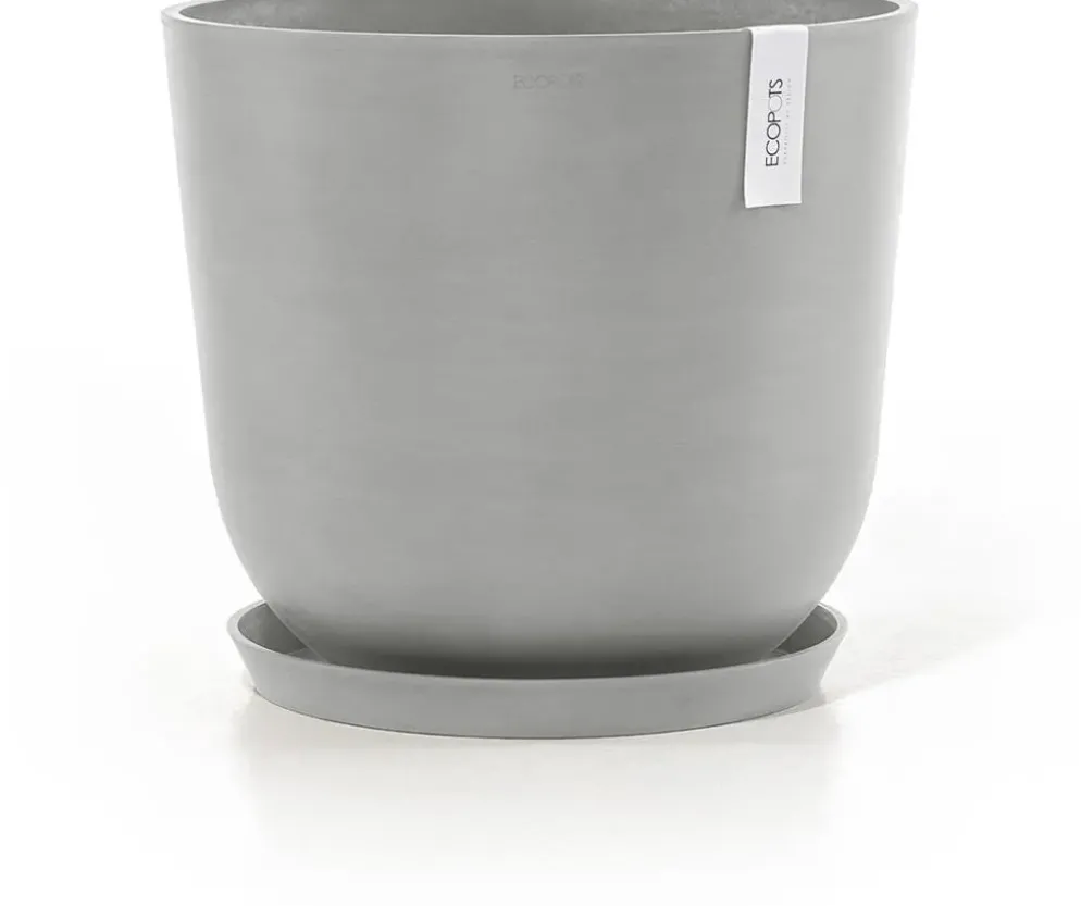 Ecopots kunststof bloempot oslo 45x39.2 cm witgrijs