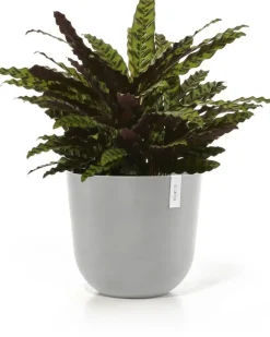 Ecopots kunststof bloempot oslo 45x39.2 cm witgrijs