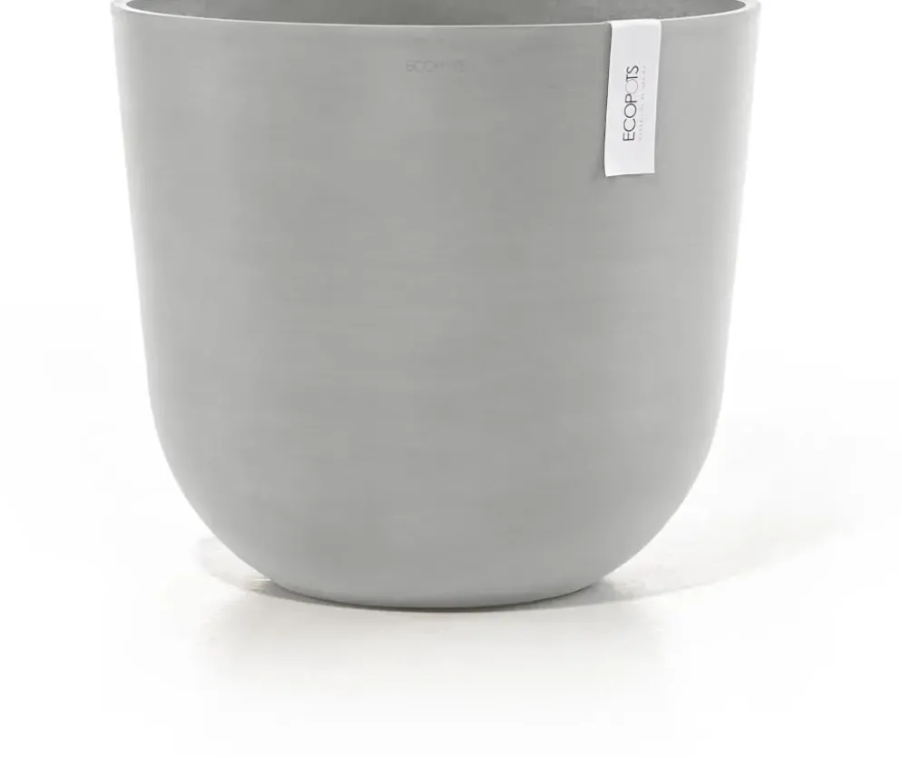 Ecopots kunststof bloempot oslo 45x39.2 cm witgrijs