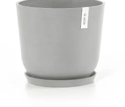 Ecopots kunststof bloempot oslo 35x30.5 cm witgrijs