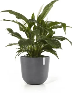 Ecopots kunststof bloempot oslo 35x30.5 cm grijs