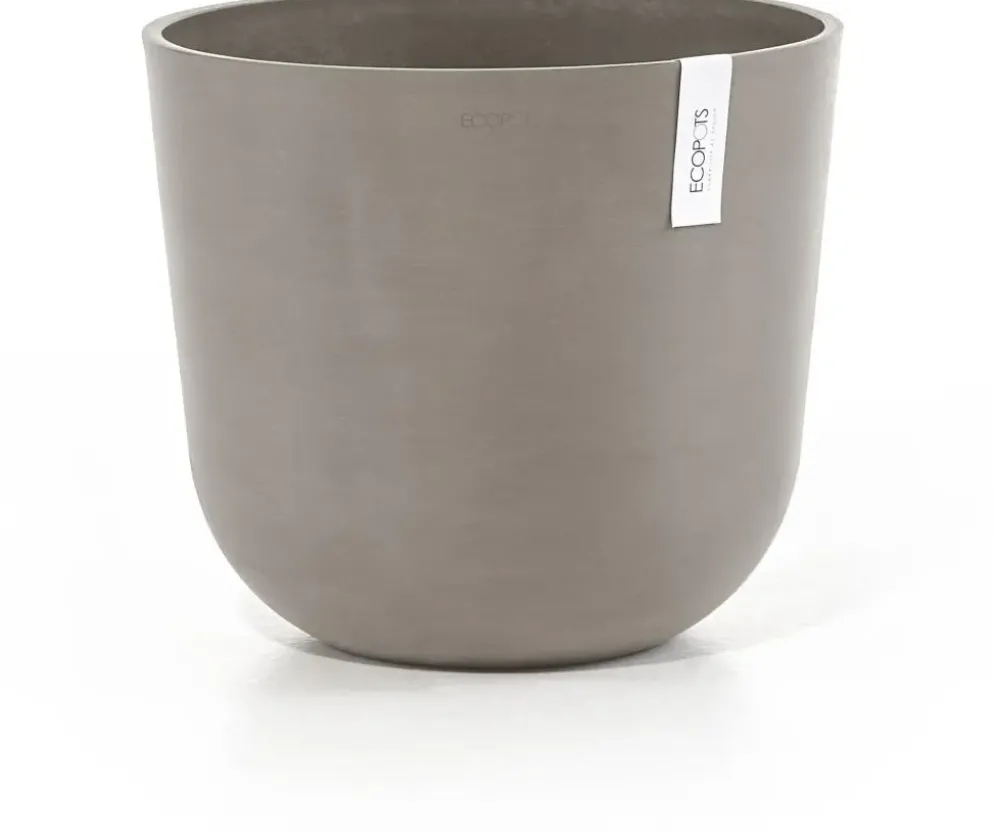 Ecopots kunststof bloempot oslo 35x30.5 cm taupe