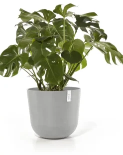 Ecopots kunststof bloempot oslo 55x48.5 cm grijs