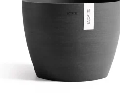 Ecopots kunststof bloempot stockholm 40x30 cm donkergrijs
