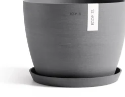 Ecopots kunststof bloempot stockholm 45x34 cm grijs