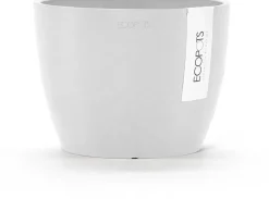 Ecopots kunststof bloempot stockholm 16.2x12 cm puurwit
