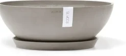 Ecopots kunststof bloempot vienna 50x18 cm taupe