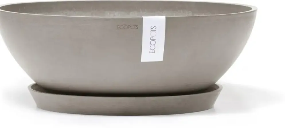 Ecopots kunststof bloempot vienna 50x18 cm taupe