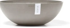 Ecopots kunststof bloempot vienna 50x18 cm taupe