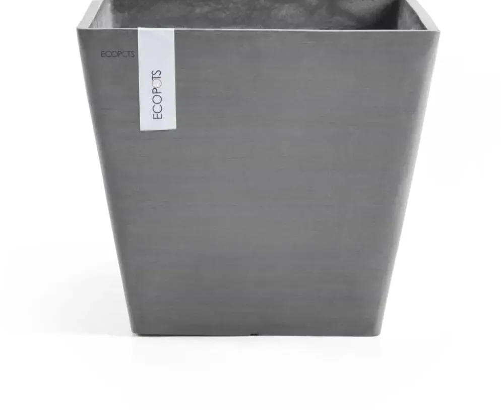 Ecopots kunststof plantenbak rotterdam 30x30x26 cm grijs