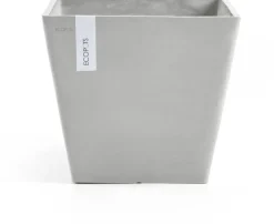 Ecopots kunststof plantenbak rotterdam 30x30x26 cm witgrijs