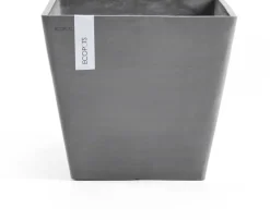 Ecopots kunststof plantenbak rotterdam 40x40x35 cm grijs