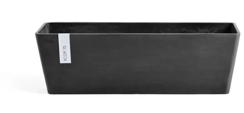 Ecopots kunststof plantenbak bruges 45x17x17 cm donkergrijs