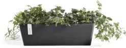 Ecopots kunststof plantenbak bruges 45x17x17 cm donkergrijs