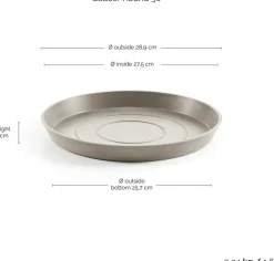 Ecopots kunststof stockholm schotel 28.7x3 cm taupe