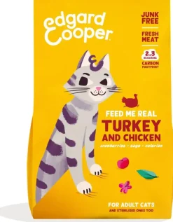 Edgard & Cooper Adult Kalkoen & Kip - Kattenvoer - 2 kg