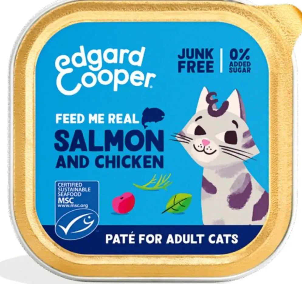 Edgard & Cooper Kattenvoer Adult Paté Zalm – Kip 85 g