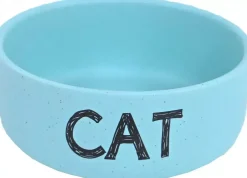 Eetbak steen kat d12cm mat blauw