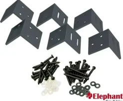 Elephant aluminium hoekbeslag set antraciet 6 stuks