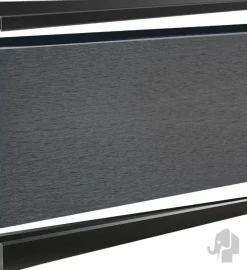 Elephant schutting modular houtcomposiet fsc/grijs 1800x970mm rock grey 4 planks met antraciet aluminium profiel